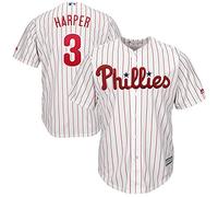 Outerstuff Bryce Harper Philadelphia Phillies White Youth 8-20 Cool Base Home Jersey (X-Large 18/20)