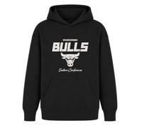 Outerstuff Chicago Bulls Kids' Hoodie, Black | Official NBA boys' hoodie with a brushed interior, ribbed cuffs, kangaroo pocket and bold front team graphic print