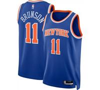 Outerstuff Jalen Brunson New York Knicks NBA Kids Youth 8-20 Blue Icon Edition Swingman Jersey, Blue, 8