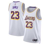 Outerstuff Lebron James Los Angeles Lakers NBA Kids Youth 8-20 Association Edition White Swingman Jersey, White, 8