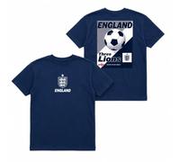 Outerstuff Men's England Football Fan Shirt, Three Lions Graphic Tee Blue