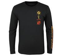 Outerstuff Men's FIFA World Cup East to West Long Sleeve Tee T-Shirt, Black, Medium