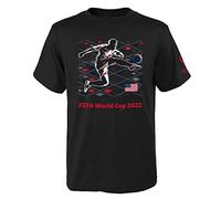 Outerstuff Men's FIFA World Cup Midfiled Strike Short Sleeve Tee T-Shirt, Black, Large