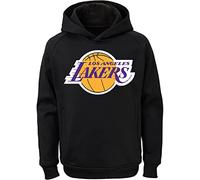 Outerstuff NBA Youth Team Color Performance Primary Logo Pullover Sweatshirt Hoodie, Los Angeles Lakers Black, 14-16
