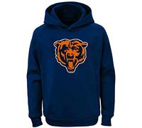 Outerstuff NFL Kids Team Color Polyester Performance Primary Logo Pullover Sweatshirt Hoodie (Chicago Bears Navy, 4)