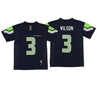 Outerstuff NFL Youth Boys 8-20 Russell Wilson Seattle Seahawks Boys -Player Name Jersey, Dark Navy, M(10-12)