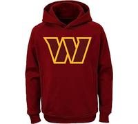 Outerstuff NFL Youth Team Color Performance Primary Logo Pullover Sweatshirt Hoodie, Washington Commanders, 14-16