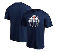 Outerstuff NHL Kids Youth 8-20 Official Team Color Polyester Performance Primary Logo Short Sleeve T-Shirt, Edmonton Oilers Navy, 14-16