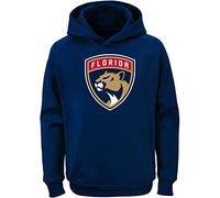 Outerstuff NHL Youth 8-20 Team Color Performance Primary Logo Pullover Sweatshirt Hoodie, Florida Panthers Navy, 8