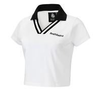 Outerstuff Real Madrid Women’s Free Kick Short Sleeve Polo - Official Licensed Soccer Apparel, White, M