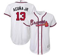 Outerstuff Ronald Acuna Jr. Atlanta Braves MLB Boys Youth 8-20 Player Jersey (White Home, Youth Small 8)