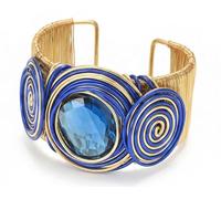 outerunner Handmade Wire Wrapped Cuff Bracelet for Women - Boho Punk Wide Bangle, Chunky Jewelry, Adjustable Open Cuff in Black Silver Green Red Blue Multicolor, adjustable, Metal, no gemstone