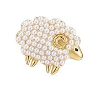 Outerwear Brooch Pin Sheep Animal Lapel Accent with Embellished Design, Decorative Detail for Sweaters and Coats Animal Lapel Charm Cardigan Ornament Outfit Detail Knitwear Pin Outerwear Embellishment