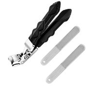 Outfany Clipmaster Pro Nail Clippers, Slanted Nail Clippers, Portable Heavy Duty Nail Clippers, Ergonomic Toe Nail Clippers, with 2pcs Nail File, for Thick Nails and Ingrown Toenails