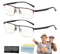 Outfany Intellireaders,Titanium Progressive Far and Near Dual-Use Reading Glasses,Outfany Multifocus Reading Glasses (3.5,2PCS A)