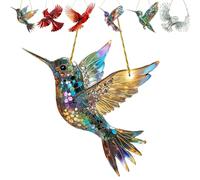 Outfany Spirit Birds, Yifare Spirit Birds, Winged Cardinal Christmas Ornaments, Cute Hummingbird Suncatcher (ColorA,1Pcs)