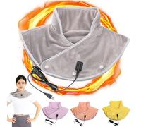 Outfany Thermaease Pro Heating Pad - Neck, Shoulders & Back Massager, 3 Temp & Massage Settings, Grey