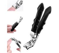 Outfany Toe Nail Clipper, Outfany Nail Clipper, Nail Clippers for Thick Nails, Sharp Nail Clipper with Collection Container, No Splash Nail Cutter, Nail Clippers for Fingernails and Toenails (Pack of