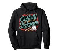 Outfield On Lockdown Baseball Defense Sports Pullover Hoodie