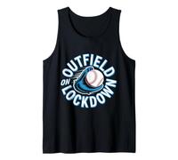 Outfield On Lockdown Baseball Defense Sports - Tank Top