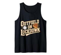 Outfield On Lockdown Baseball Defense Sports - Tank Top