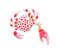 Outfit Accent Brooch Pin, Alloy Lapel Accessory with Round Dotted Shell and Dangling Detail for Daily Wear Brooch Pin Alloy Lapel Novelty Animal Badge Outfit Accent Shirt Collar Chest