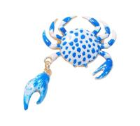 Outfit Accent Brooch Pin, Alloy Lapel Accessory with Round Dotted Shell and Dangling Detail for Daily Wear Brooch Pin Alloy Lapel Novelty Animal Badge Outfit Accent Shirt Collar Chest
