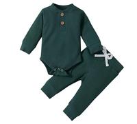 Outfits for Boys Children's Thermal Underwear Set with Three of Cotton and Thickened Fabric for Men and Women's Winter Home Wear Baby's Clothing Outfits Boys (Green, 12-18 Months)