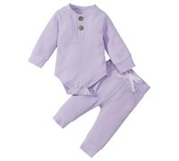 Outfits for Boys Children's Thermal Underwear Set with Three of Cotton and Thickened Fabric for Men and Women's Winter Home Wear Baby's Clothing Outfits Boys (Purple, 3-6 Months)