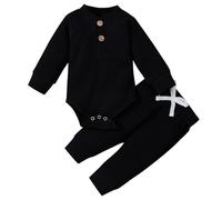 Outfits for Boys Children's Thermal Underwear Set with Three of Cotton and Thickened Fabric for Men and Women's Winter Home Wear Baby's Clothing Outfits Boys (12-18 Months) Black