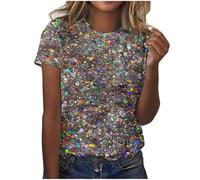 Outfits for Women Party Strap Up Going Out Western Top Flower Church Graduation Casual Floral Beach Wedding Ladies Clothes Beach Women's Tops(Grey,4XL)