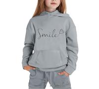 Outfits Sets for Girls 2 Piece Lounge Suit Set Children Comfy School Style Jogging Pants Bottom Hoodie Joggers Activewear Sweatshirt Kids Gifts Unisex Age 5-16 Years Grey