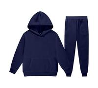 Outfits Sets for Girls Sweatshirt Top+Bottom Long Sleeve Pullover Sweat Pants and Sweatpants Running Walking Hiking Track Suit Sport Streetwear Age 5-14 Years Navy