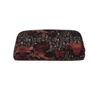 Outfitter Tuff Camo Printing School Leather Zippered Fountain Ballpoint Rollerball Pens Pouch Pencils Case Holder for Pupil