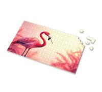 Outfoxed Game For Kids A Pink Flamingo With A Stick In Its Beak Picture Puzzle Easter Gifts For Toddlers Outfoxed Game For Kids(1000PCS)
