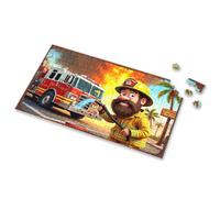 Outfoxed Game For Kids Firefighter Saving California: A Cartoon Hero'S Tale Picture Puzzle 3 Year Old Girl Gifts Puzzles For Toddlers 2-4(1000PCS)