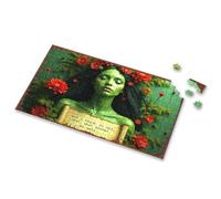 Outfoxed Game For Kids Green Goddess With Red Flowers: A Mystical Garden Scene Picture Puzzle 3 Year Old Girl Gifts Puzzles For Toddlers 2-4(300PCS)