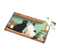 Outfoxed Game For Kids Two Cats On The Kitchen Counter Picture Puzzle 3 Year Old Girl Gifts Puzzles For Toddlers 2-4(500PCS)