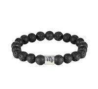 OutFyt Crystal Bracelet, 12 Horoscope Divination Bracelet Natural Black Lava Stone Bangle Healing Crystal Bracelet Yoga Chakra Bracelet Wristband Stretch Bangles Jewelry Gift For Women Men,Scorpio
