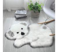OUTGYM Fluffy Panda Pattern Rug Shaggy Koala Pattern Rug Foot Mat for Kids Room Living Room Soft Fashion Animal Pattern Rug Washable Anti Slip