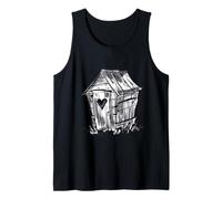 Outhouse Country Farm Heart Shape Window Rural Homestead Tank Top