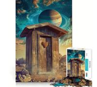 Outhouse in Outer Space Hard Jigsaw Puzzle for Adults 1000 Pieces Memory Lift Easy Leisure Image Assembly Artistic Gift (50x75cm)