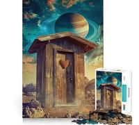 Outhouse in Outer Space Jigsaw Puzzles 1000 Piece for Teenagers Reason Skill Toy Serene Time Exact Cut Amazing Present (38x26cm)