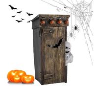 Outhouse Mummy Animated Decor - Talking Farting Mummy Toilet, Spooky Fun Halloween Decor for Offices & Desk
