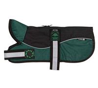 Outhwaite Reflective Black/Green Unpadded Harness Coat Plus Collar 12" (30cm), One Size