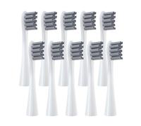 OUTIFUOTPP 10pcs Replacement Heads Compatible for Oclean Flow/X/X PRO/ Z1/ F1/ One/Air 2 /SE Brush Heads Soft Dupont Sonic Toothbrush Vacuum Bristle(10pcs Grey)