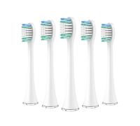OUTIFUOTPP Tooth Brush Heads, Compatible for Aquasonic Black Series Pro Vibe Series Duo Pro Series Electric Toothbrush Heads Replacement Refill Bristle(5pcs White)