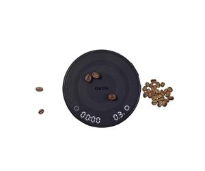 OutIn Claro Coffee Scale with Timer, Round Espresso Scale 0.1g/2kg Accuracy, Portable Digital Scale for Pour Over & Espresso with Protective Bag, Rechargeable, Multiple Modes