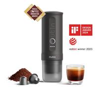 OutIn Nano Portable Electric Espresso Machine, Travel Coffee Maker for Camping, Car Coffee Maker Self-Heating with USB-C, With Ground Coffee & NS Capsule for RV, Hiking, Office
