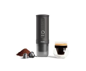 OutIn Nano Portable Electric Espresso Machine, Travel Coffee Maker for Camping, Car Coffee Maker Self-Heating with USB-C, With Ground Coffee & NS Capsule for RV, Hiking, Office
